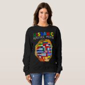 Hispanic Heritage Month Alle Länder Herz Hände Sweatshirt (Vorne ganz)