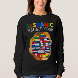 Hispanic Heritage Month Alle Länder Herz Hände Sweatshirt