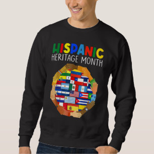 Hispanic Heritage Month Alle Länder Herz Hände Sweatshirt
