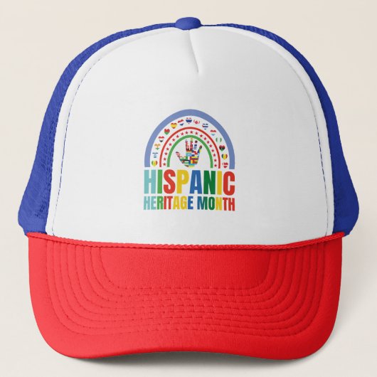 Hispanic Heritage Month Celebration Apparel. Truckerkappe (Vorderseite)