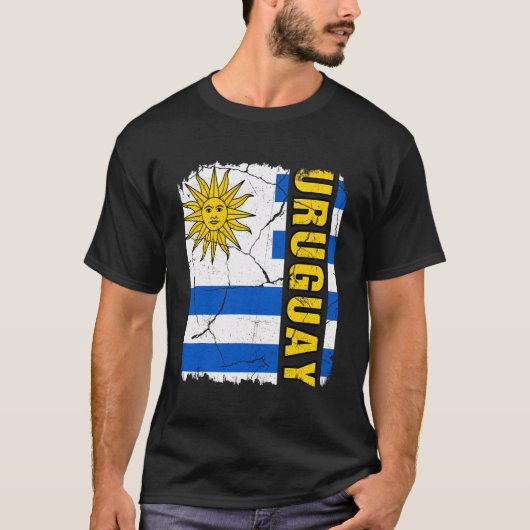 Hispanic Heritage Month Celebration Uruguayuan Fla T-Shirt (Vorderseite)