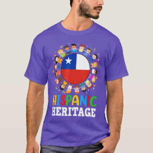 Hispanic Heritage Month Chile Flagge Chilenisch vi T-Shirt
