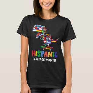 Hispanic Heritage Month Dinosaur Kids Boys Girl L T-Shirt