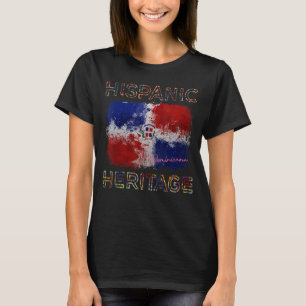 Hispanic Heritage Month Dominikanische Flagge Domi T-Shirt