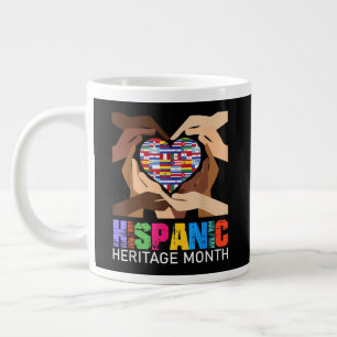 Hispanic Heritage Month Hände Herz Jumbo-Tasse