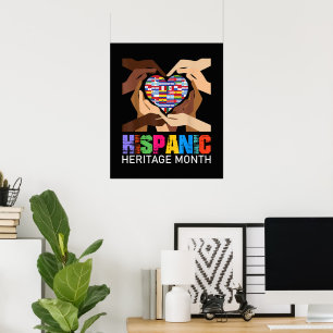 Hispanic Heritage Month Hände Herz Poster