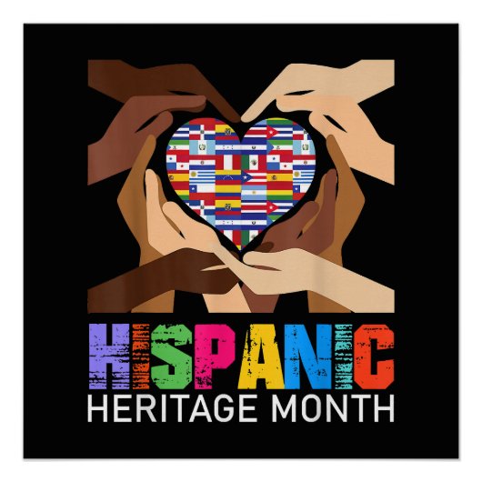 Hispanic Heritage Month Hände Herz Poster (Vorderseite)
