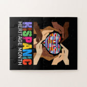 Hispanic Heritage Month Hände Herz Puzzle (Horizontal)