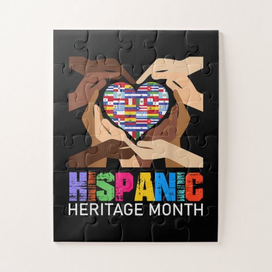 Hispanic Heritage Month Hände Herz Puzzle (Vertikal)