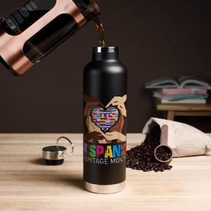 Hispanic Heritage Month Hände Herz Trinkflasche