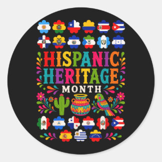 Hispanic Heritage Month Hispanic Latino Länder Runder Aufkleber