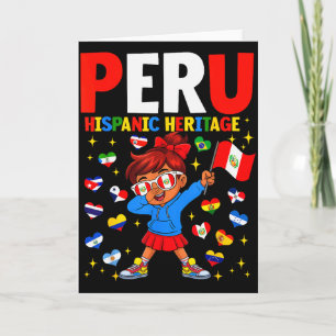 Hispanic Heritage Month Peru-Flagge Peruanisches M Karte
