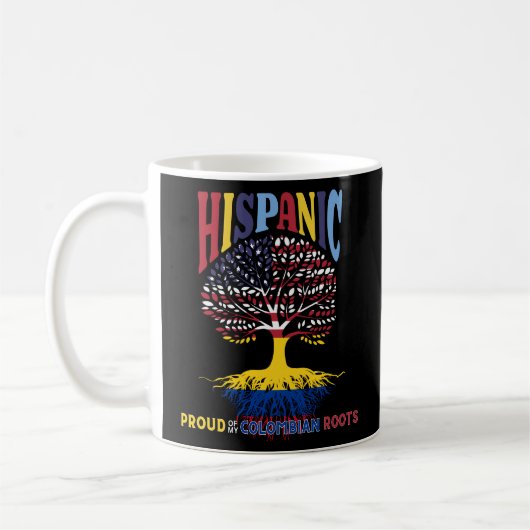 Hispanic Heritage Month Proud kolumbianische Wurze Kaffeetasse (Links)