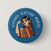 Hispanic Heritage Month Sarape Button (Vorderseite)