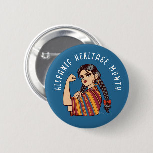 Hispanic Heritage Month Sarape Button
