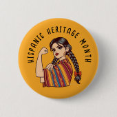 Hispanic Heritage Month Sarape Button (Vorderseite)