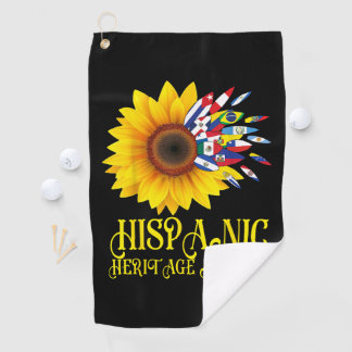 Hispanic Heritage Month Sonnenblume Lateinamerikan Golfhandtuch