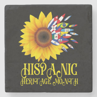 Hispanic Heritage Month Sonnenblume Lateinamerikan Steinuntersetzer