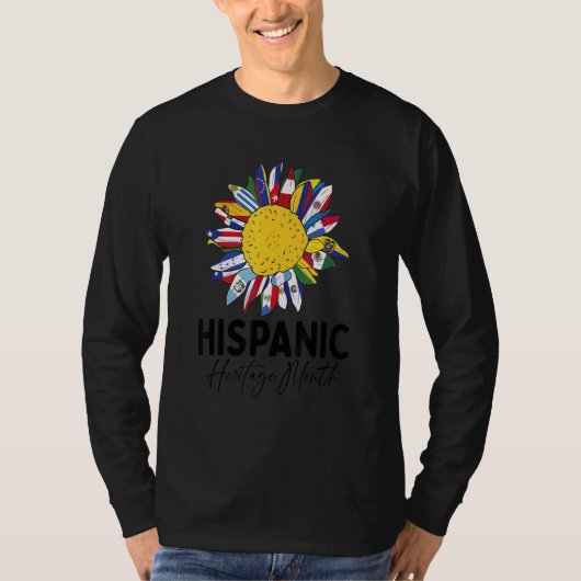 Hispanic Heritage Month Spanisch sprechende Länder T-Shirt (Vorderseite)