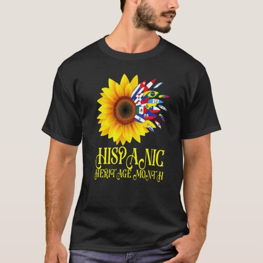 Hispanic Heritage Month Sunflower Hispanic Latino T-Shirt (Vorderseite)