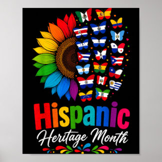 Hispanic Heritage Month Suower Hispanische Länder Poster