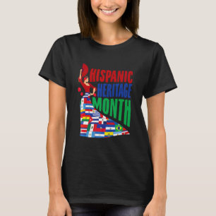 Hispanic Heritage Month Tanz Frau lateinamerikanis T-Shirt