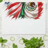Hispanic Heritage Month USA Mexiko-Flagge Geschirrtuch (Gefaltet)