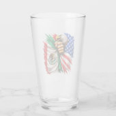 Hispanic Heritage Month USA Mexiko-Flagge Glas (Rückseite)