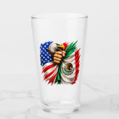 Hispanic Heritage Month USA Mexiko-Flagge Glas (Vorderseite)