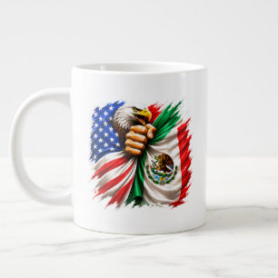Hispanic Heritage Month USA Mexiko-Flagge Jumbo-Tasse