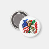 Hispanic Heritage Month USA Mexiko-Flagge Magnet (Vorderseite/Rückseite)