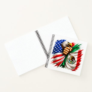Hispanic Heritage Month USA Mexiko-Flagge Notizblock