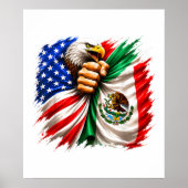 Hispanic Heritage Month USA Mexiko-Flagge Poster (Vorne)