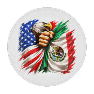 Hispanic Heritage Month USA Mexiko-Flagge Schneidebrett