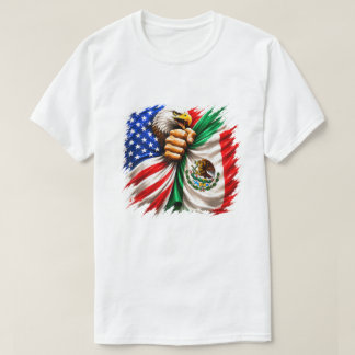 Hispanic Heritage Month USA Mexiko-Flagge T-Shirt