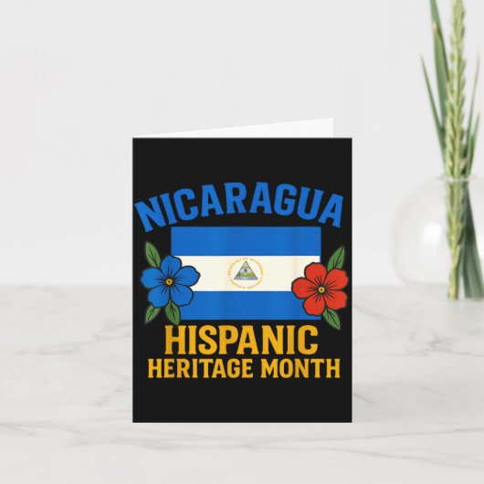 Hispanic Heritage Nicaragua National Month Nicarag Karte (Vorderseite)