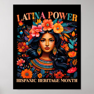 Hispanic Heritage S Latina Power Blume Giro del Ma Poster
