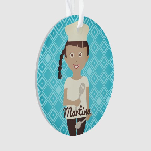 Hispanic-Koch, der Spatel personalisiert Ornament (Vorderseite)