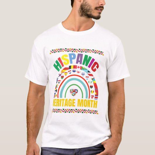Hispanic Kulturerbe-Monat-Hemd Celebrate Hispanic T-Shirt (Vorderseite)