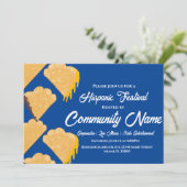 Hispanic Latin Festival Empanadas Einladung (Stehend Vorderseite)