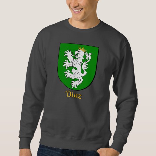 Hispanic-Nachname Diaz-Familienschild Sweatshirt (Vorderseite)