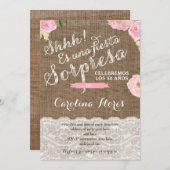 Hispanic Surprise Party lädt weibliche Karten ein (Vorne/Hinten)