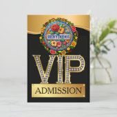 Hispanic Welcome VIP Admission Einladung (Stehend Vorderseite)
