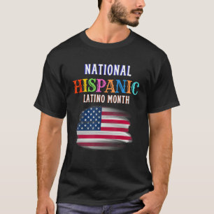 Hispanic Zeremonie Monat Prideful Latin Spanish Am T-Shirt
