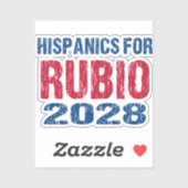 Hispanics for Rubio 2028 Aufkleber (Blatt)