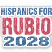 Hispanics for Rubio 2028 Aufkleber (Vorderseite)