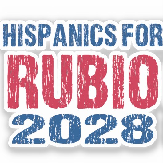 Hispanics for Rubio 2028 Aufkleber (Vorderseite)