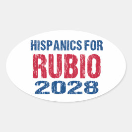 Hispanics for Rubio 2028 Ovaler Aufkleber