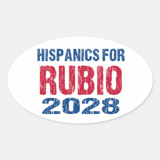 Hispanics for Rubio 2028 Ovaler Aufkleber