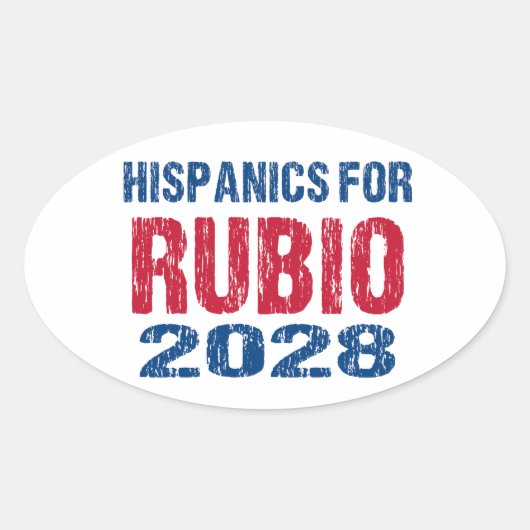 Hispanics for Rubio 2028 Ovaler Aufkleber (Vorderseite)